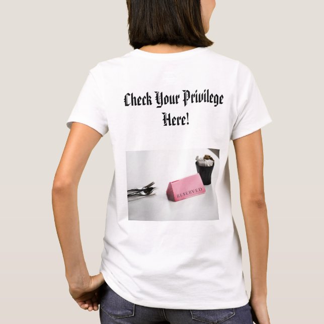Kontrollera din förmån här! t shirt (Baksida)