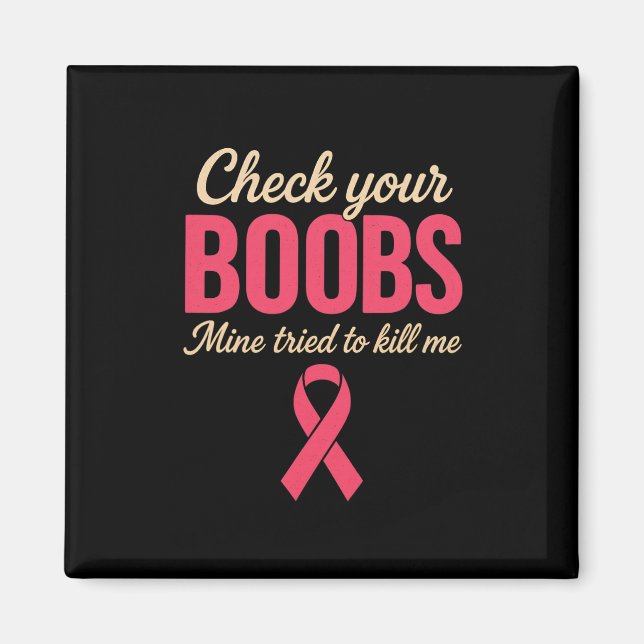 Kontrollera din medvetenhet om bröstcancer magnet (Framsidan)