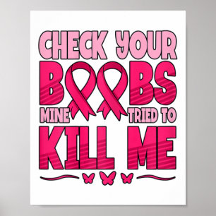 Kontrollera din medvetenhet om bröstcancer poster