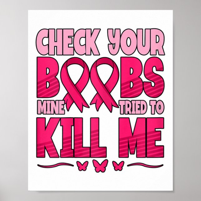 Kontrollera din medvetenhet om bröstcancer poster (Framsidan)