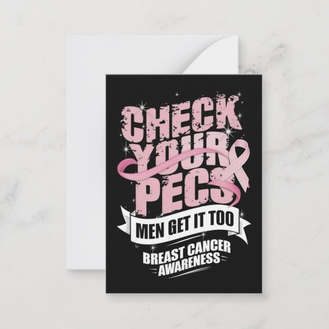 Kontrollera din Pecs Manar Breast Cancer Awareness Anteckningskort (Framsida)