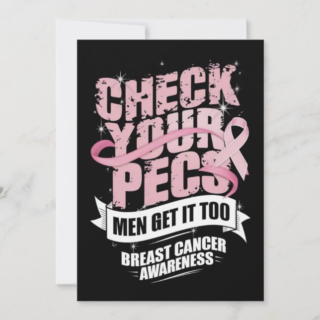 Kontrollera din Pecs Manar Breast Cancer Awareness Tack Kort (Framsida)