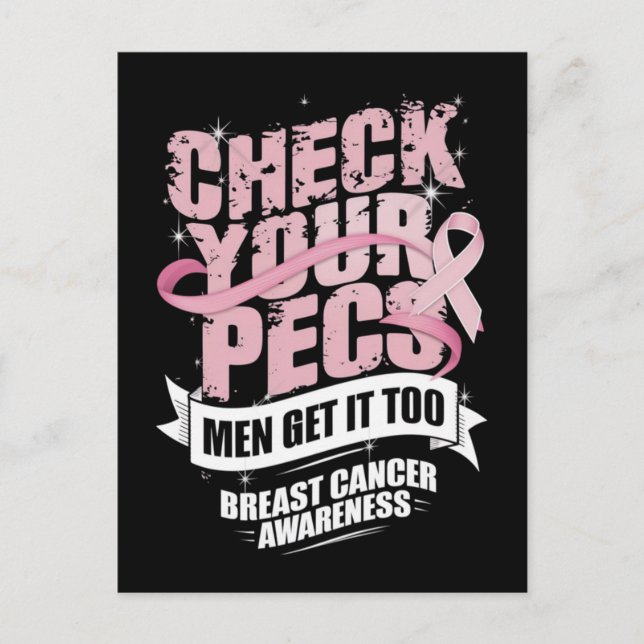 Kontrollera din Pecs Manar Breast Cancer Awareness Vykort (Framsida)
