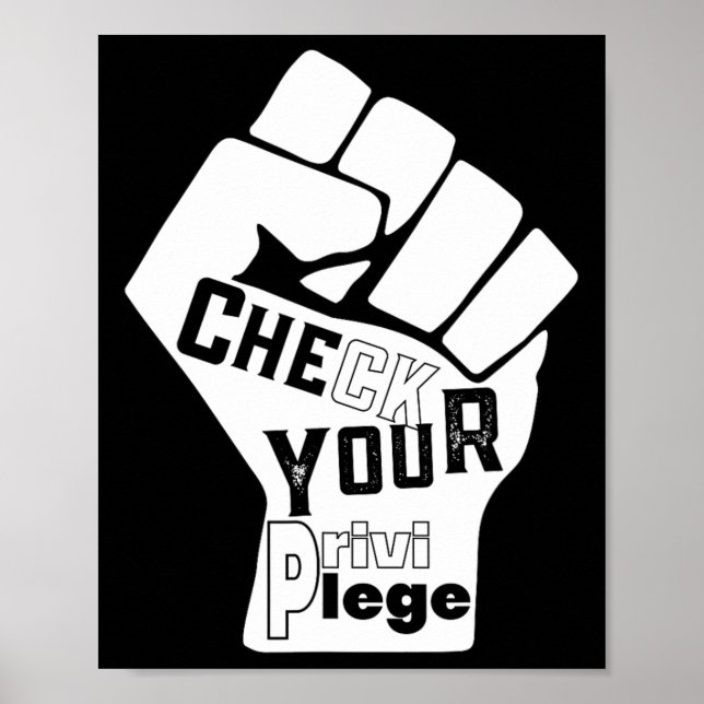 Kontrollera din privilegierade kamp för jämlikhet, poster (Framsidan)