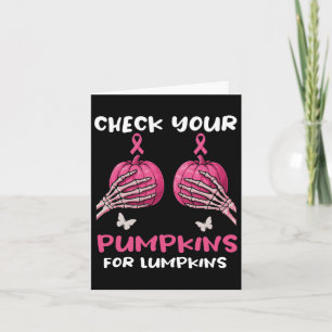 Kontrollera din pumpkins Breast Cancer Awareness H Kort