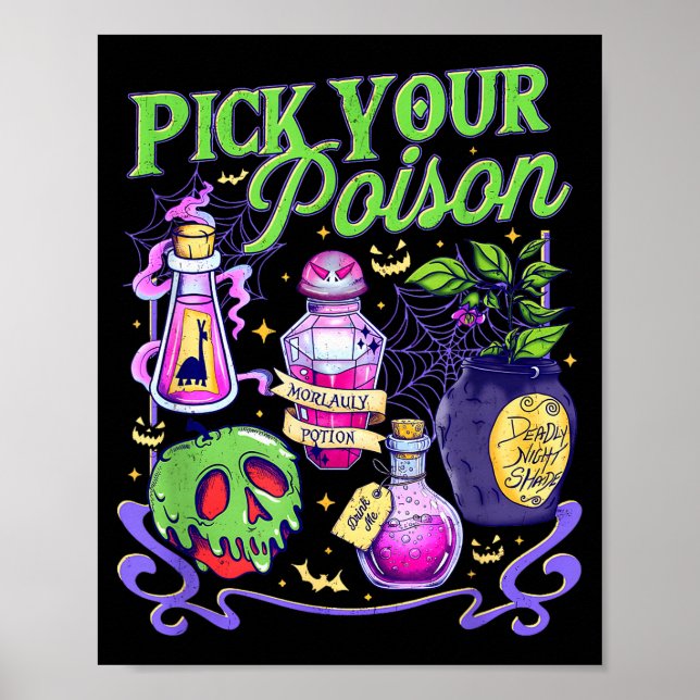 Kontrollera din son Vintage prinsessa Halloween  Poster (Framsidan)