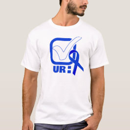 Kontrollera Din Tjocktarm Blå Band T-Shirt