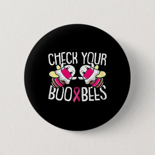 Kontrollera dina Boo Bees Breast Cancer Awareness Knapp
