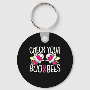 Kontrollera dina Boo Bees Breast Cancer Awareness Nyckelring