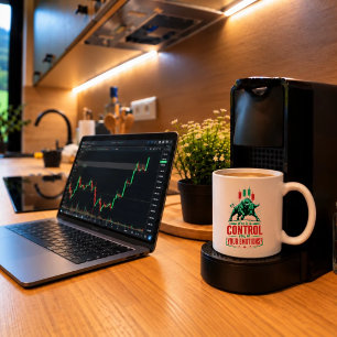 Kontrollera Dina Känslor Bull Trading Mentalitet D Mugg
