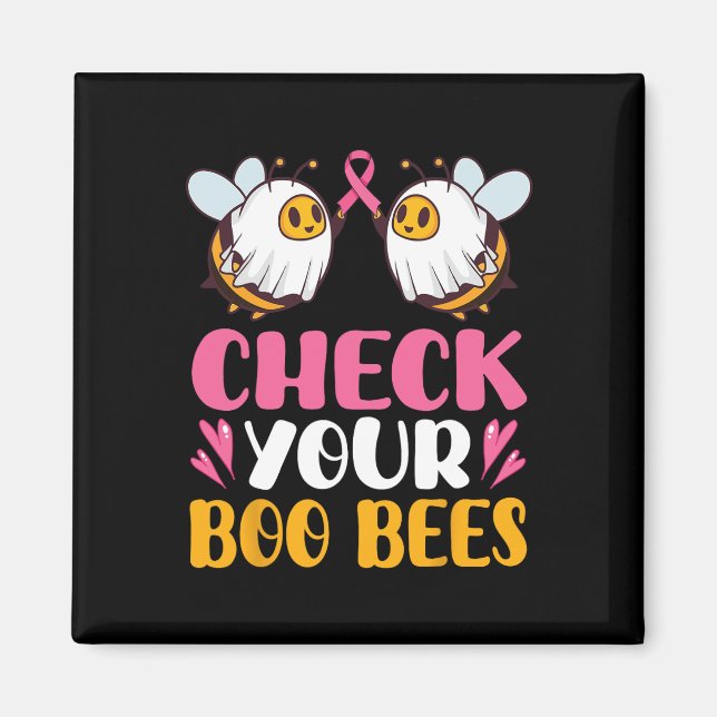 Kontrollera ditt bröst Bes Breast Cancer Awareness Magnet (Framsidan)