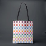 Kontrollera färgad kontrollerbar Mönster-kontrollp Tygkasse<br><div class="desc">Checkered Mönster - Colorful Checkerboard.</div>
