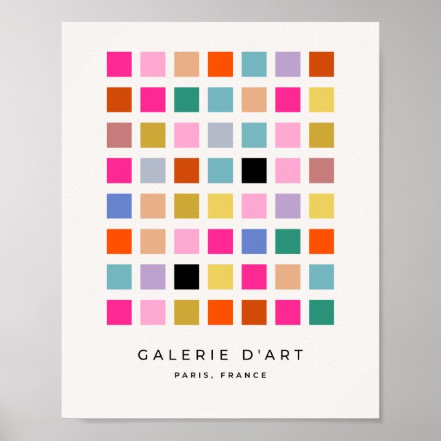 Kontrollera färgat geometriskt kontrollerbord för  poster (Framsidan)