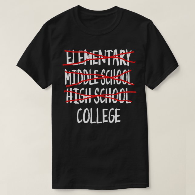Kontrollera högskolan Mark 12:e Klass Studenten 20 T Shirt (Design framsida)