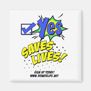 Kontrollera ja till Spara Lives, medvetenhet hos d Magnet