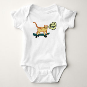 Kontrollera köttpunny Skateboarding Tabby katt T Shirt