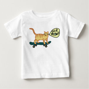 Kontrollera köttpunny Skateboarding Tabby katt T- T Shirt