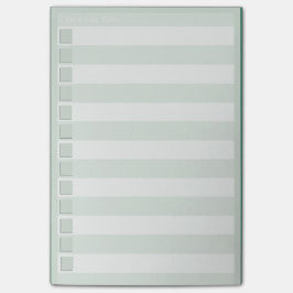 Kontrollera listar post-it block