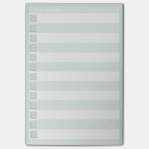 Kontrollera listar post-it block