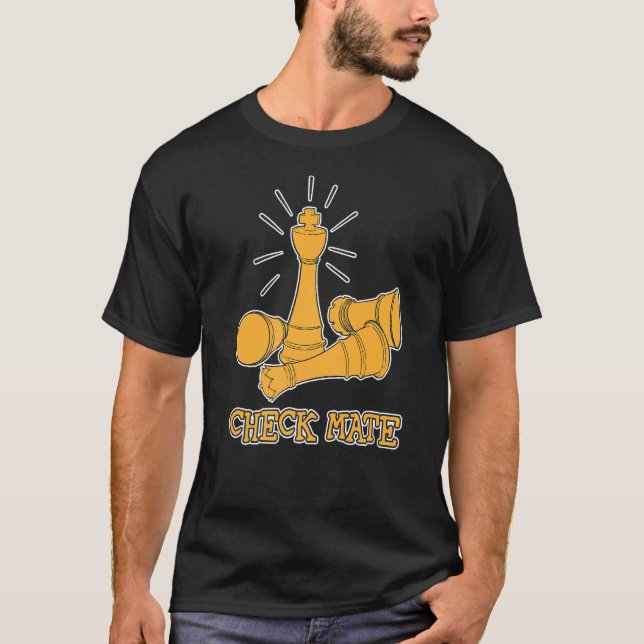 Kontrollera Mates Chess Player Master T Shirt (Framsida)