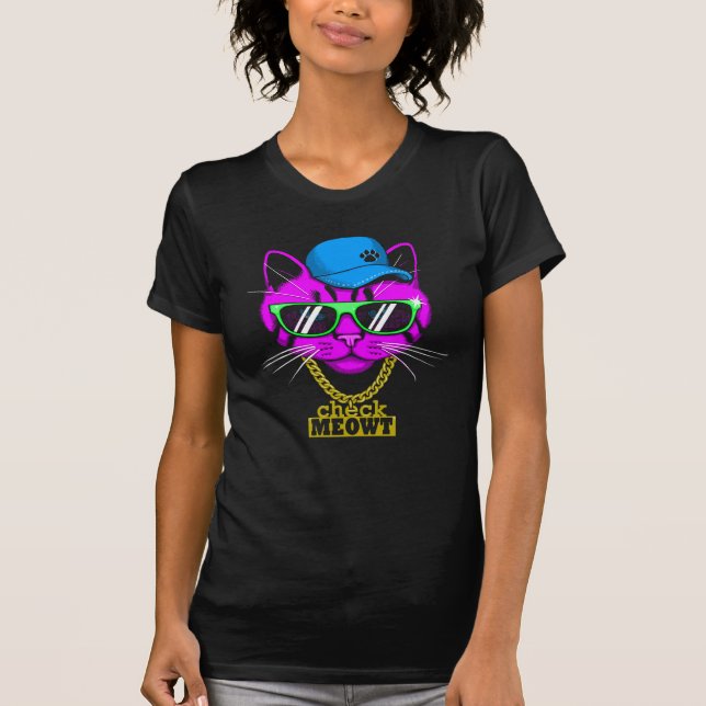 Kontrollera Meowt Bling T Shirt (Framsida)