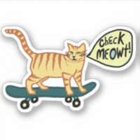 KONTROLLERA MEOWT! Cute Skateboarding Tabby katt