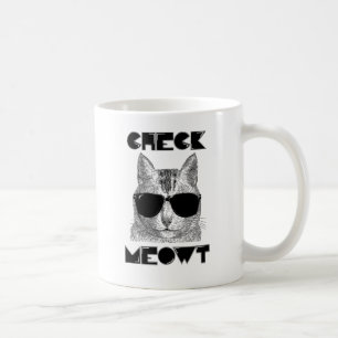 Kontrollera Meowt -- Katthumor Kaffemugg