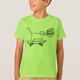 Kontrollera Meowt Punny den Skateboarding T Shirt