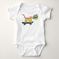 Kontrollera Meowt Punny Skateboarding Tabby katt