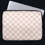 Kontrollera Mönster Checkboard för Blek Beige Chec Laptop Fodral<br><div class="desc">Kontrollerad Mönster - gräddvit och blek beige schackbräde.</div>