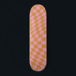 Kontrollera Mönster Checkboard för Rosa Mustard Ch Mini Skateboard Bräda 18,5 Cm<br><div class="desc">Checkered Mönster - rosa and mustard twisted / vågigt / warped checkerboard.</div>