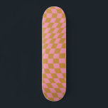 Kontrollera Mönster Checkboard för Rosa Mustard Ch Mini Skateboard Bräda 18,5 Cm<br><div class="desc">Checkered Mönster - rosa and mustard twisted / vågigt / warped checkerboard.</div>