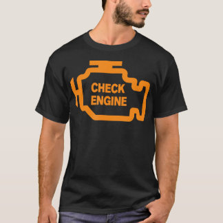 Kontrollera motorbelysning T-förskjutning T Shirt