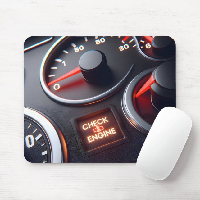 Kontrollera motorljus på instrumentpanel musmatta (Med mus)
