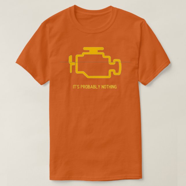 Kontrollera motorljus t shirt (Design framsida)