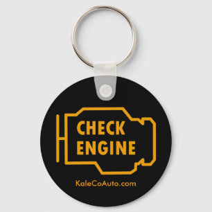 Kontrollera motorn Keychain Nyckelring