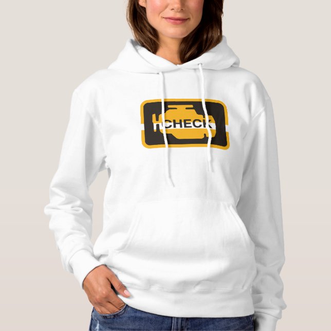 Kontrollera motorns ljussken, hoodie t shirt (Framsida)