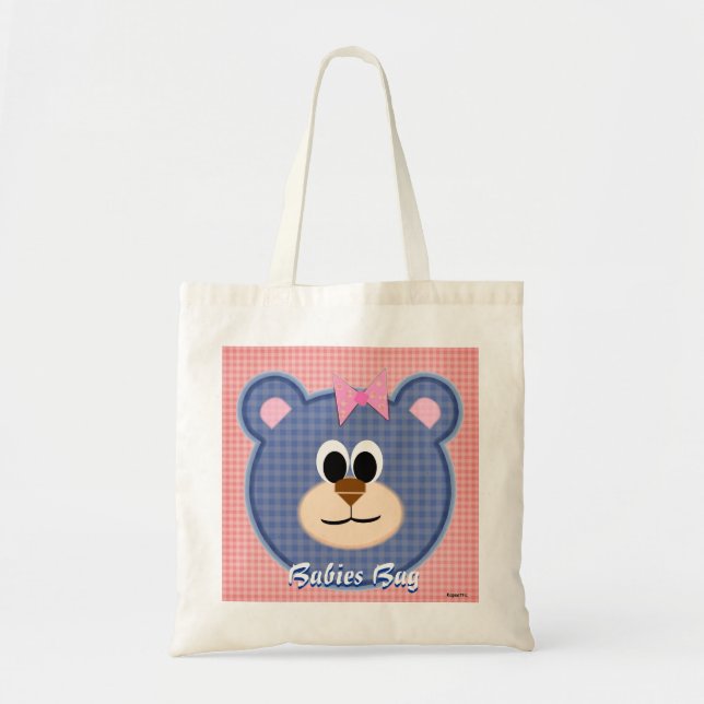 Kontrollera Nalle Spädbarn Bag (rosa) Tygkasse (Framsidan)