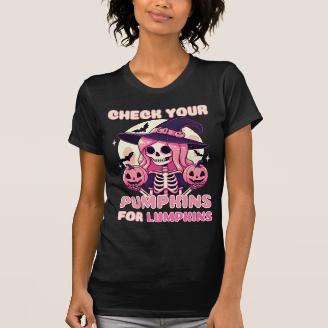 KONTROLLERA PUMPKINERNA FÖR LUMPKINER T SHIRT (Framsida)