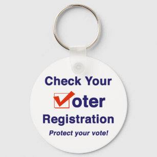 Kontrollera röstregistreringen 2024 nyckelring
