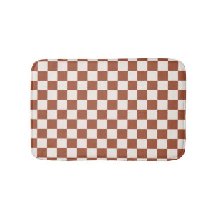 Kontrollera Rust Checkboard för Terracotta Checker Badrumsmatta
