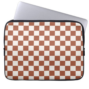 Kontrollera Rust Checkboard för Terracotta Checker Laptop Fodral