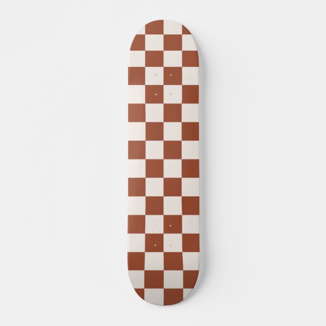 Kontrollera Rust Checkboard för Terracotta Checker Mini Skateboard Bräda 18,5 Cm (Framsida)