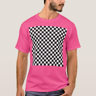 Kontrollera svart och vit mönster i mönster t shirt