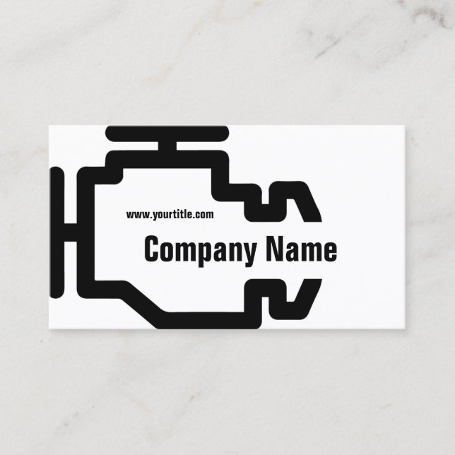 Kontrollera svartvitt för motortjänst visitkort (Framsida)