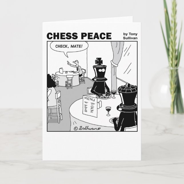 Kontrollera tecknaden Mate Chess Peace Kort (Framsida)