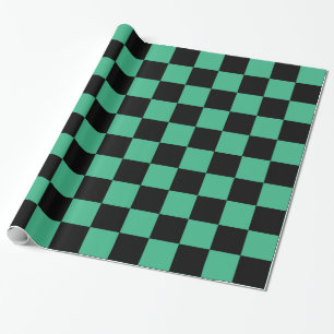 Kontrollerad Aqua-Grönt och svart Presentpapper
