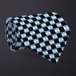 Kontrollerad Argentina Flagga Mönster Slips