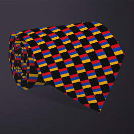 Kontrollerad Armenien Flagga Mönster Slips