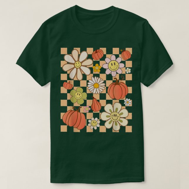 Kontrollerad återloppsfall höstsäsong Pumpkin Spic T Shirt (Design framsida)